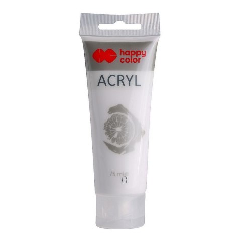 Farba akrylowa kolor: biały tytanowy 75ml Happy Color (HA 7370 0075-0)