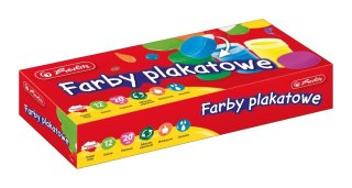 Farby plakatowe 9560467 kolor: mix 20ml 12 kolor. Herlitz (300022454)