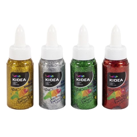 Klej w płynie brokatowy 50ml Kidea (KB50KAD)