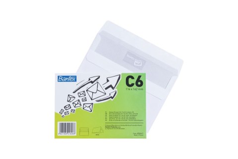 Koperta SK C6 biała Bantex (400085697) 25 sztuk