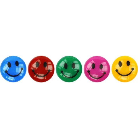 Magnes smiley okrągły mix śr. 29mm Titanum (T-025051) 10 sztuk