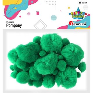 Pompony Craft-Fun Series zielone 45 szt Titanum (16073A)