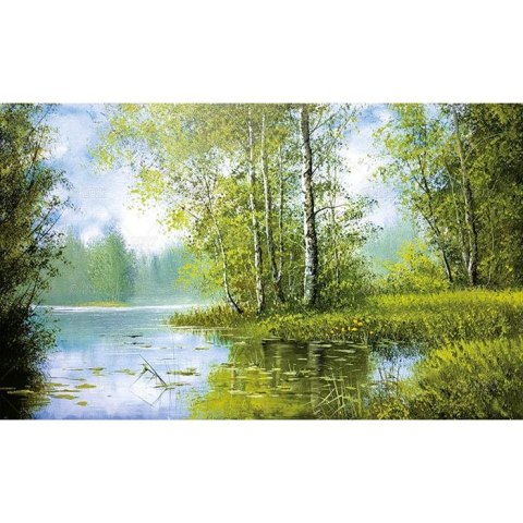 Kalendarz ścienny ROZLEWISKO TRÓJDZIELNY 320mm x 860mm Lucrum (KT09)