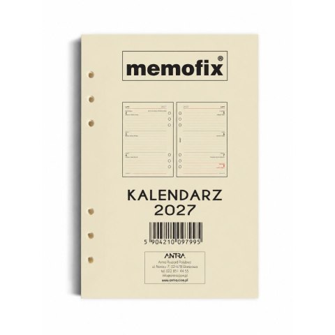Wkład do organizera kalendarz a5 2026 Antra (TDW)