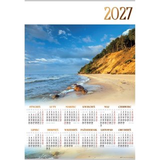 Kalendarz ścienny KLIF plakatowy 607mm x 880mm Lucrum (PL02)
