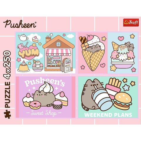 Puzzle Poznajcie Pusheena 4x250 el. Trefl (13371)