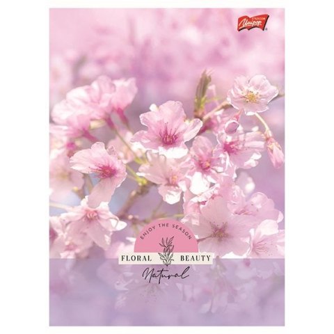 Zeszyt A5 Floral Beauty 60k. 70g krata Unipap