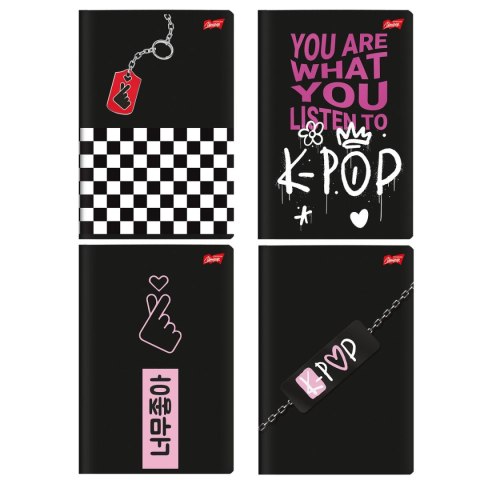 Zeszyt A5 K-POP VIBES 60k. 70g krata Unipap