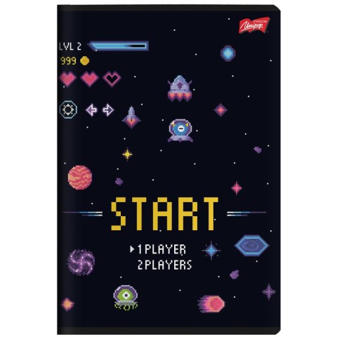 Zeszyt A5 Pixel Universe 16k. 70g krata Unipap