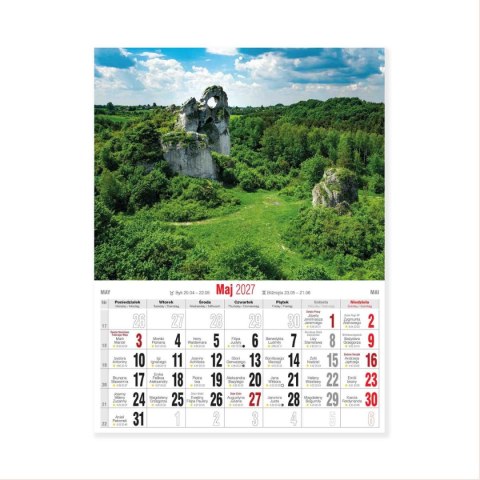 Kalendarz ścienny MAŁY Krajobrazy 230mm x 305mm Avanti (KSM-1)