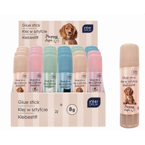 Klej w sztyfcie PUPPY SIGN 8g Interdruk (12 sztuki)
