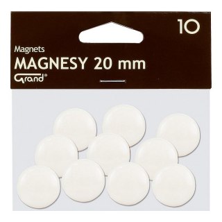 Magnes biały śr. 20mm Grand (130-1689) 10 sztuk