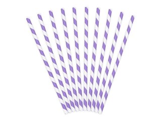 Słomka papierowe liliowe 19,5cm, 1op./10szt. 10 szt Partydeco (SPP1-004)