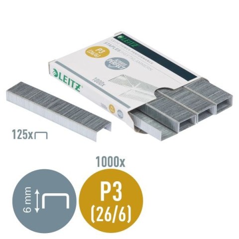 Zszywki 26/6 1000 szt Leitz (55720000)