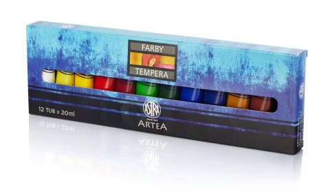 Farba tempera kolor: mix 20ml 12 kolor. Artea