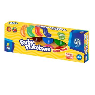 Farby plakatowe EP kolor: mix 20ml 12 kolor. Astra (301121002)