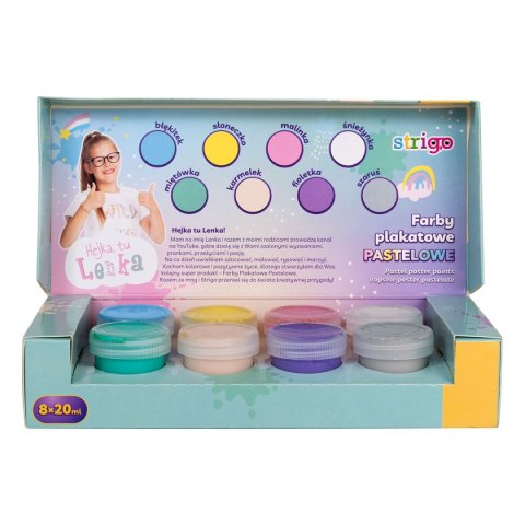 Farby plakatowe LENKA kolor: mix 20ml 12 kolor. Strigo (SSC147)