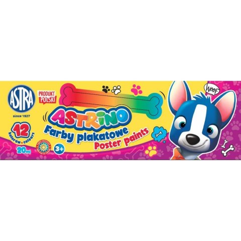 Farby plakatowe kolor: mix 20ml 12 kolor. Astrino (301221004)