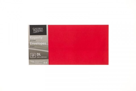 Koperta DL czerwona [mm:] 99x210 Argo (280187) 10 sztuk