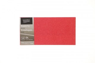 Koperta DL czerwona [mm:] 99x210 Argo (282124) 10 sztuk