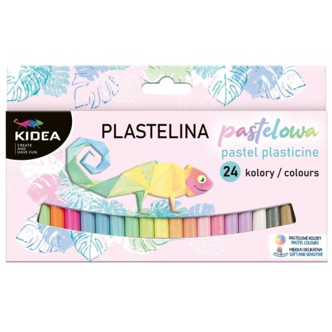 Plastelina 24 kol. Pastelowa mix 200g Kidea (PP24KA)