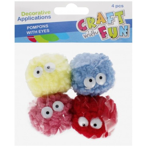 Pompony mix 4 szt Craft With Fun (521620)