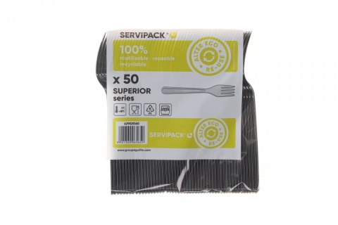 Widelec wielokrotnego użytku czarny wielokrotnego użytku 50 szt Guillin