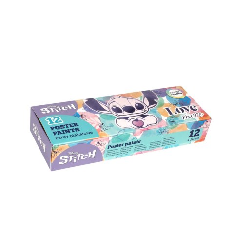 Farby plakatowe Stitch Pastelowe kolor: mix 20ml 12 kolor. Patio (91972PTR)