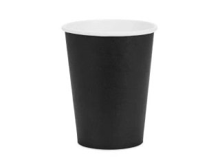 Kubek jednorazowy czarny papier 250ml Partydeco (KPP90-010-EU1)