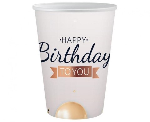 Kubek jednorazowy Happy Birthday papier 250ml Godan (PG-KPHB)