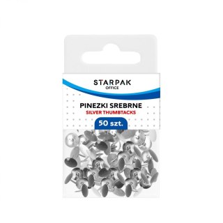 Pinezki kolor: srebrny 50 szt Starpak (559660)