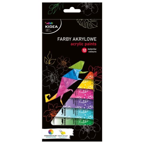 Farby akwarelowe 12ml 12 kolor. Kidea (FAA12KA)