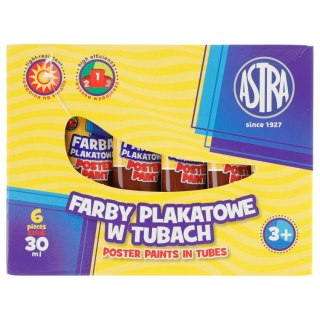 Farby plakatowe kolor: brązowa 30ml 1 kolor. Astra