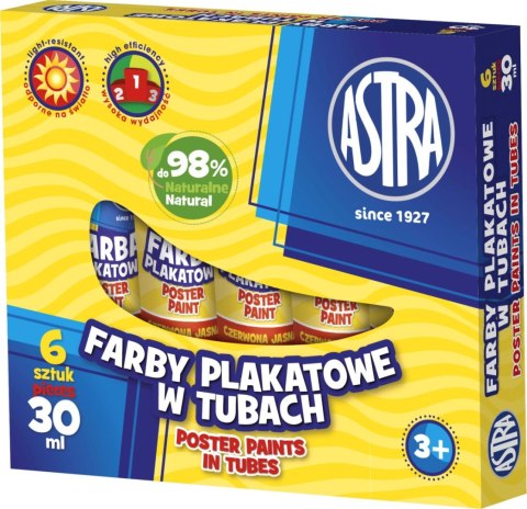 Farby plakatowe kolor: brązowa 30ml 1 kolor. Astra