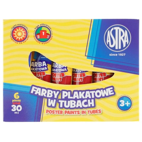 Farby plakatowe kolor: czerwony ciemny 30ml 1 kolor. Astra