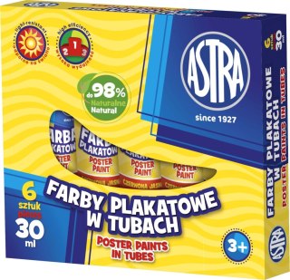 Farby plakatowe kolor: niebieski 30ml 1 kolor. Astra