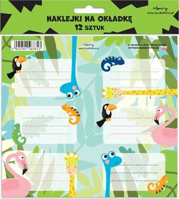 Naklejka na zeszyt 2 Żyrafa Henry (5905701487813)