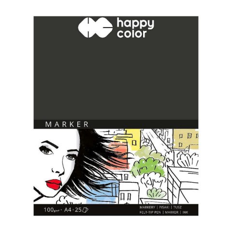 Blok artystyczny do markerów A4 100g 25k Happy Color (HA 3710 2030-A25)