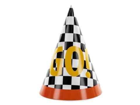 Czapka party GO!, 16 cm mix papier Partydeco (CPP31)