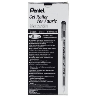 Długopis żelowy wkład czarne 1,0mm Pentel (BN15)