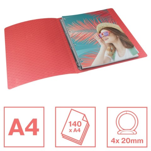 Segregator ringowy Colour Breeze A4 25mm koralowy Esselte (628437)