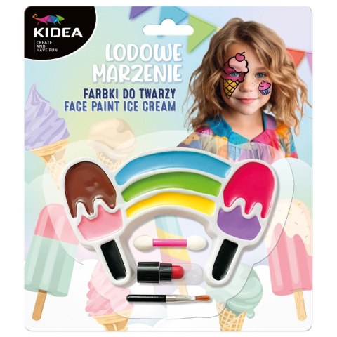 Farba do malowania twarzy LODOWE MARZENIE 9 kolor. Kidea (FDTLM9KA)