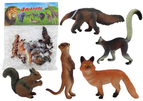 Figurka 5 Sztuk Wiewiórka Surykatka Mrówkojad Lis Lemur Lean (17912)