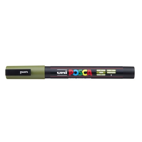 Marker suchościeralny Posca khaki wkład khaki okrągła końcówka Uni (PC-3M)