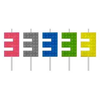Świeczka urodzinowa klocki numer 3 Godan (7C-SUK3)