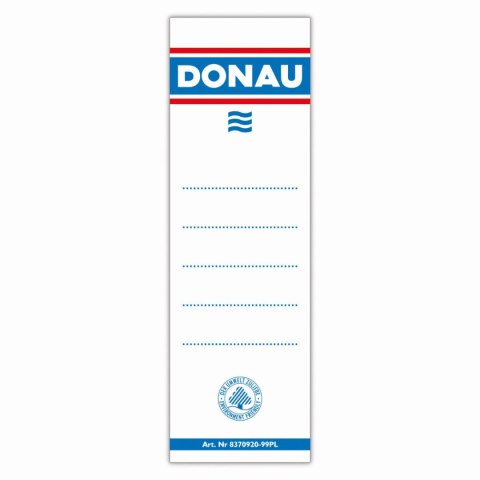 Etykiety opisowe do segregatora [mm:] 540x153 Donau (8375920-09PL)