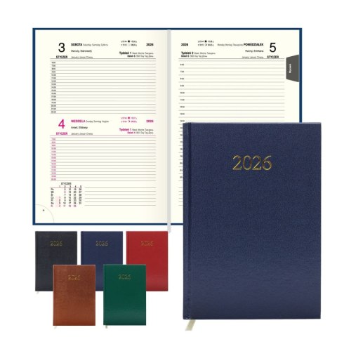 Kalendarz książkowy (terminarz) EKONOMICZNY A5 Press (DZIENNY)