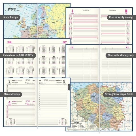 Kalendarz książkowy (terminarz) EKONOMICZNY A5 Press (DZIENNY)
