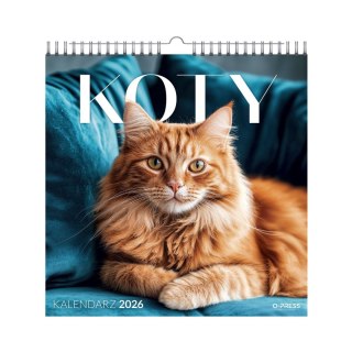 Kalendarz ścienny KOTY 33x33 330mm x 330mm Press