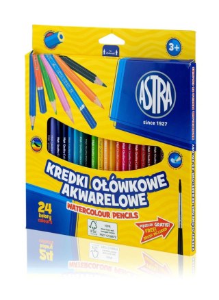 Kredki akwarelowe 24 kol. Astra